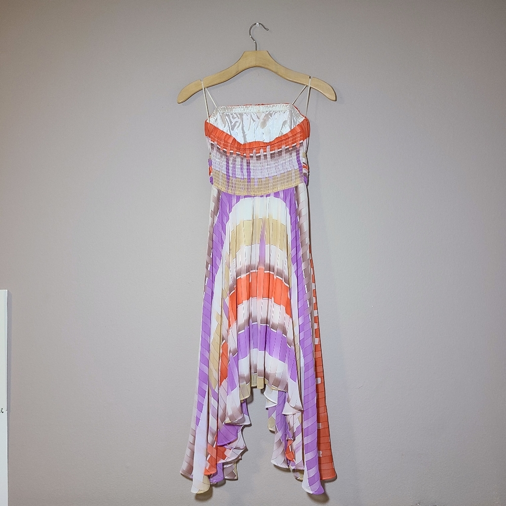 Guess Isabel Asymmetrical Pattern Strapless Dress - image 3